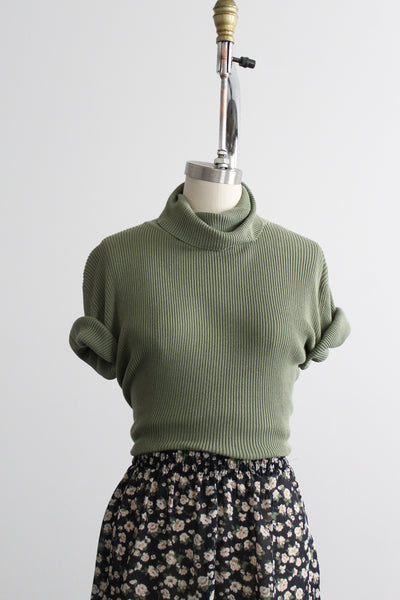 basil silk turtleneck