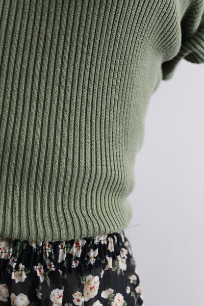 basil silk turtleneck