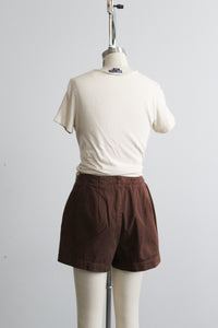walnut patch-pocket shorts