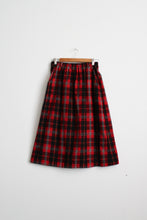 fireside plaid wool skirt