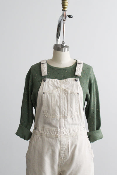 bone cotton overalls