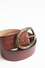 whiskey brown wide leather belt