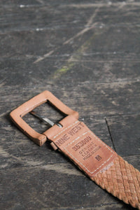 crosshatch leather belt