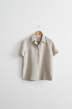 natural linen button up