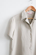 natural linen button up