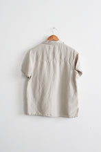 natural linen button up