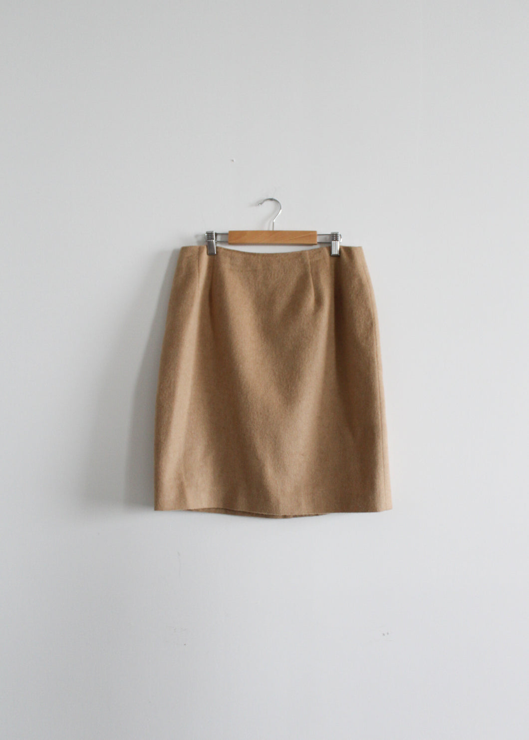 camel wool skirt