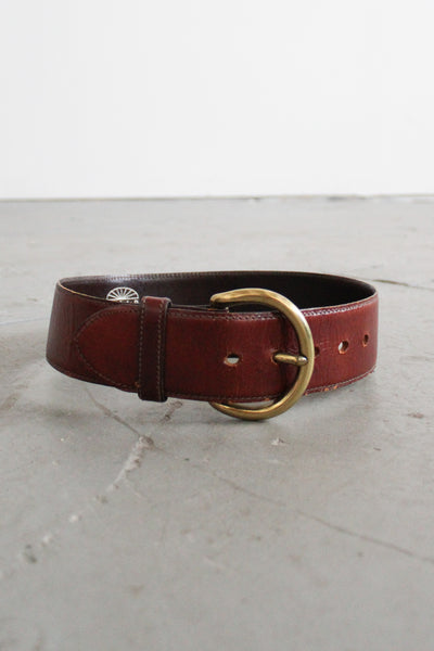 wide leather belt
