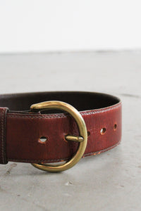 wide leather belt