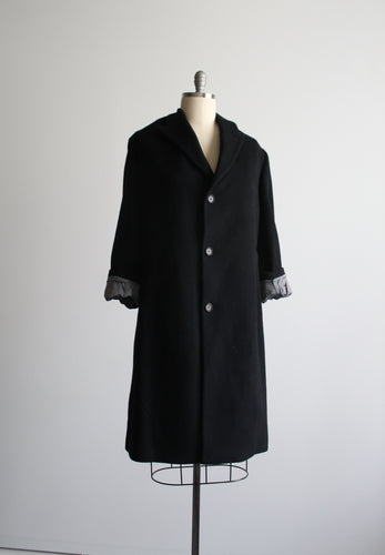 classic black wool coat