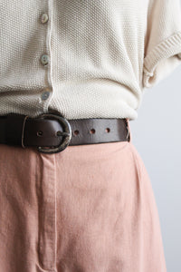 horseshoe leather belt (m)