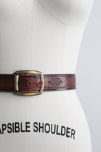 tooled leather belt