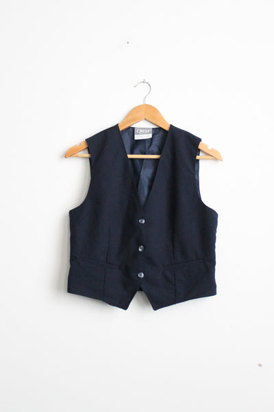 night sky button up vest