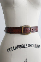tooled leather belt