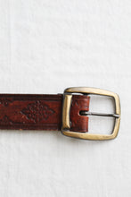 tooled leather belt