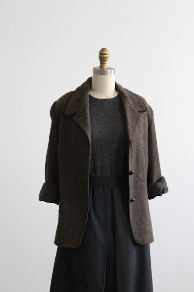 card catalog wool blazer