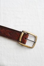 tooled leather belt