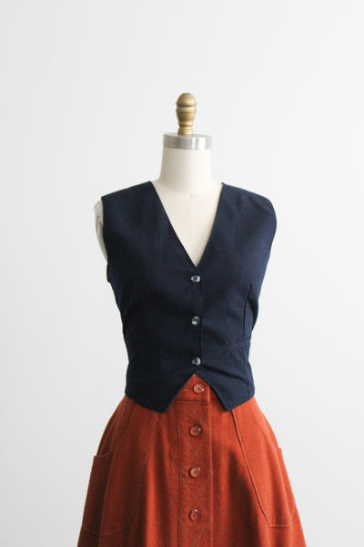 night sky button up vest