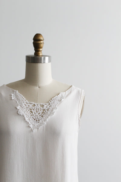 featherveil lace-trimmed tank