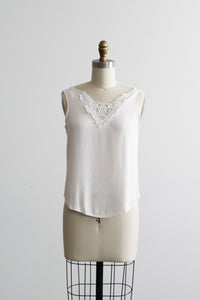 featherveil lace-trimmed tank