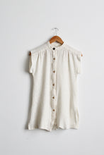 woven parchment button up