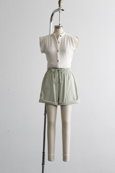 mintleaf cotton shorts