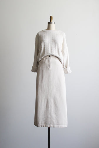 parchment cotton midi skirt (s)