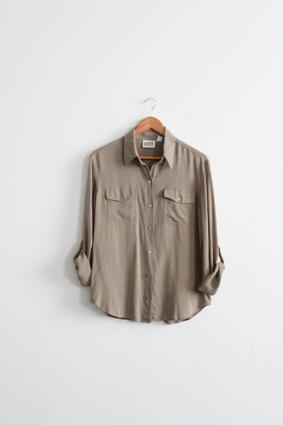 seagrass silk button up