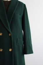 evergreen wool trench