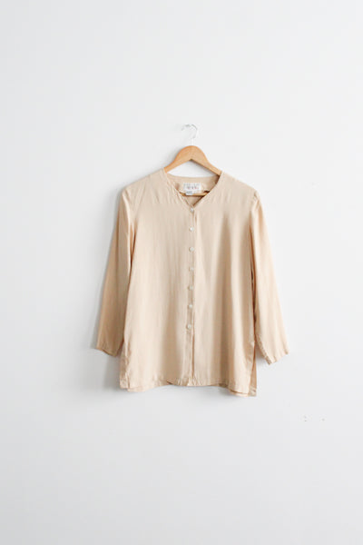 bone silk button up