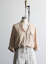 ecru silk blouse (xl)