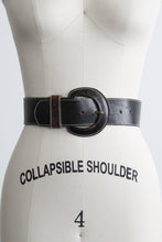 wide ashblack leather belt