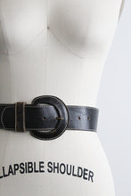 wide ashblack leather belt