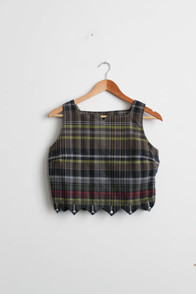 plaid cotton crop top