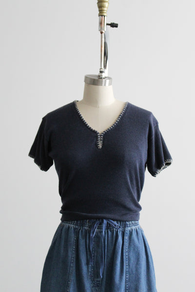 nightfall rib knit tee