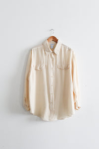 buttercream silk button up