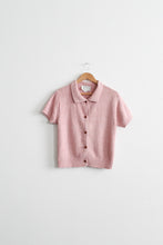 ballet pink cotton button up
