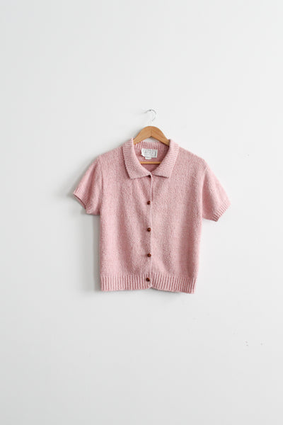 ballet pink cotton button up