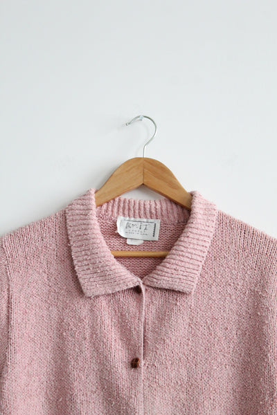 ballet pink cotton button up