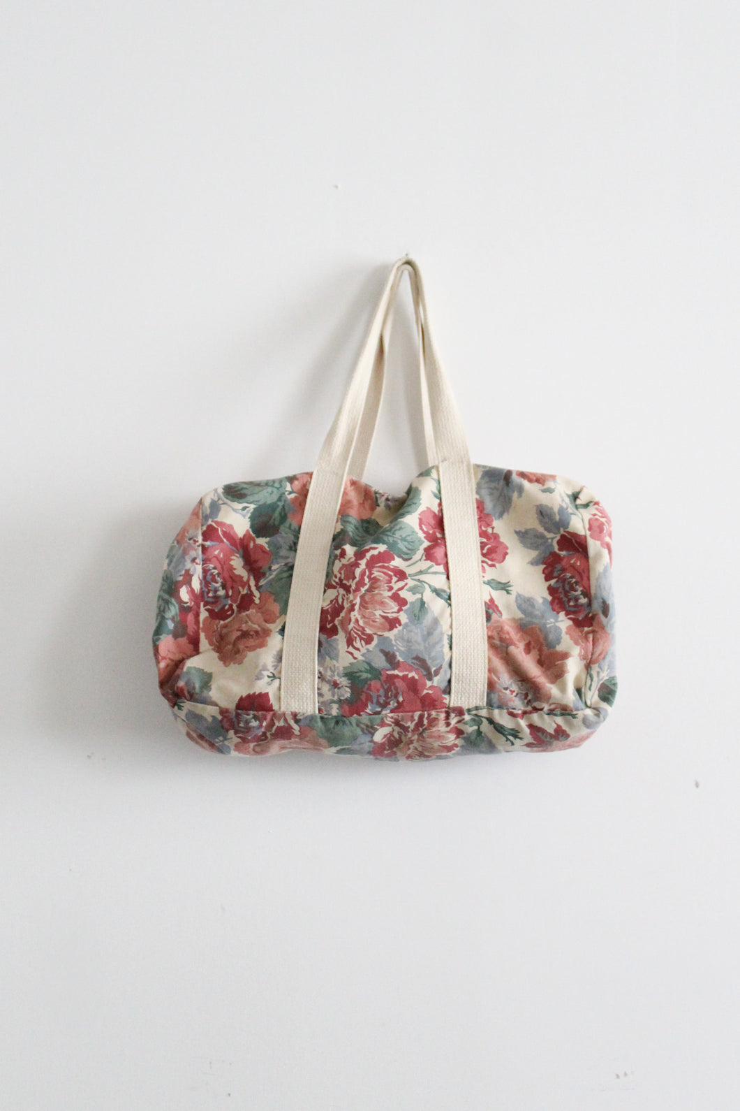 floral duffle bag