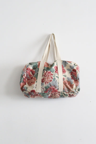 floral duffle bag
