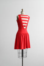 tomato lattice-back dress