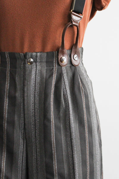 striped suspender trousers