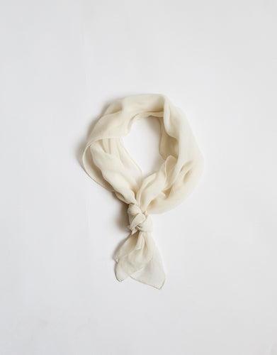 sheer ivory silk scarf