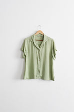 pistachio silk button up