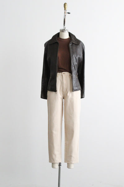 relaxed parchment jeans