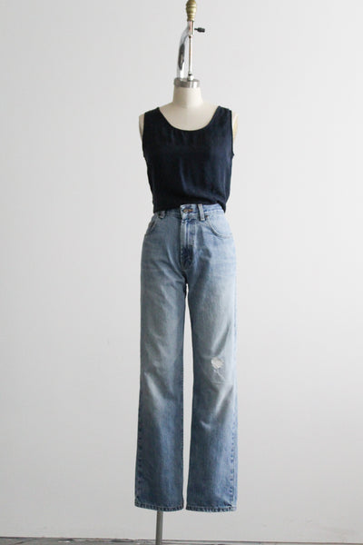 distressed mom jeans
