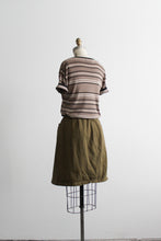 olive cotton twill skirt