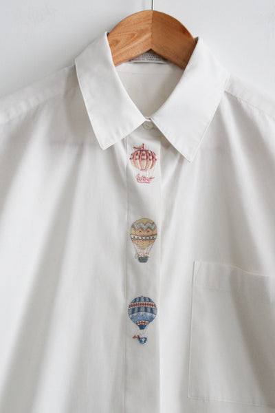 hot air balloon button up
