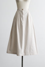 almond cotton midi skirt